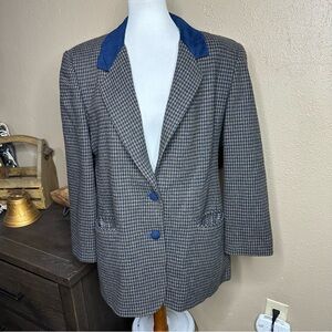 Vintage Cross Country Fashions Women's Wool Blazer 14 Large